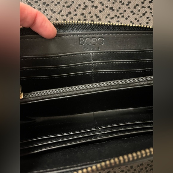 BCBG Black and Gold Studded Wallet - Picture 10 of 10